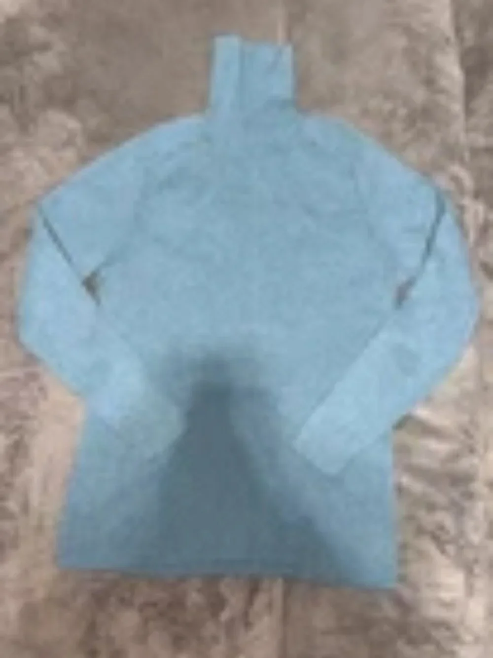 H&M Turtleneck Sweater Mens Large Teal Ribbed Knit Slim Fit EUC